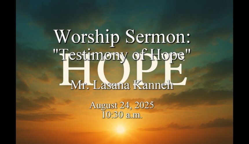 “Testimony of Hope”