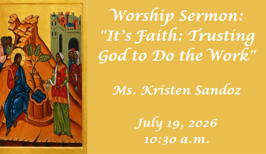 “It’s Faith: Trusting God to Do the Work”